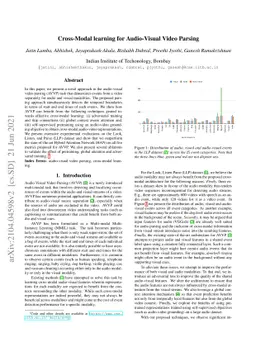 Cross-Modal learning for Audio-Visual Video Parsing