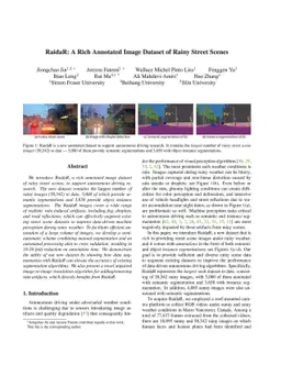 RaidaR: A Rich Annotated Image Dataset of Rainy Street Scenes