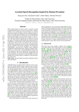 Accented Speech Recognition Inspired by Human Perception
