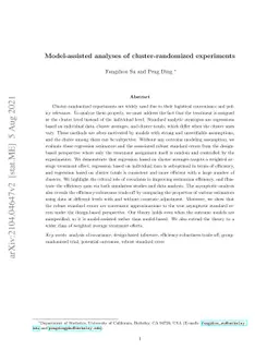Model-assisted analyses of cluster-randomized experiments