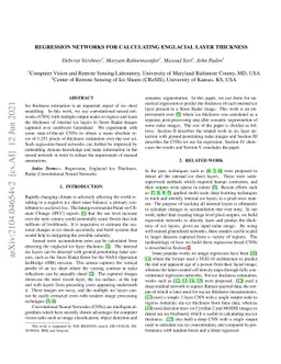 Regression Networks For Calculating Englacial Layer Thickness