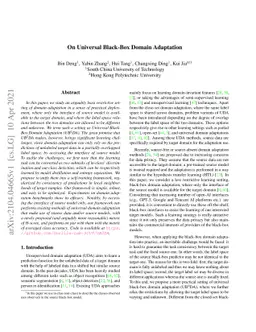 On Universal Black-Box Domain Adaptation