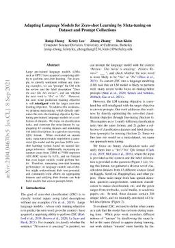Adapting Language Models for Zero-shot Learning by Meta-tuning on
  Dataset and Prompt Collections
