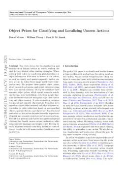 Object Priors for Classifying and Localizing Unseen Actions