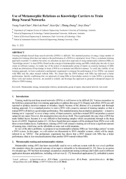 Use of Metamorphic Relations as Knowledge Carriers to Train Deep Neural
  Networks