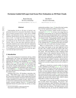 Occlusion Guided Self-supervised Scene Flow Estimation on 3D Point
  Clouds