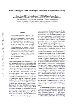 Meta-Learning for Fast Cross-Lingual Adaptation in Dependency Parsing