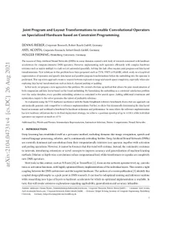 Joint Program and Layout Transformations to enable Convolutional
  Operators on Specialized Hardware based on Constraint Programming