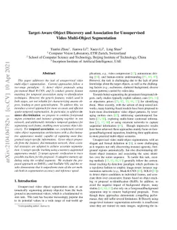 Target-Aware Object Discovery and Association for Unsupervised Video
  Multi-Object Segmentation