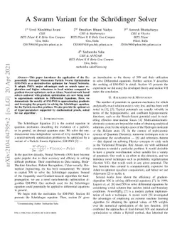 A Swarm Variant for the Schrödinger Solver