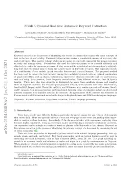FRAKE: Fusional Real-time Automatic Keyword Extraction