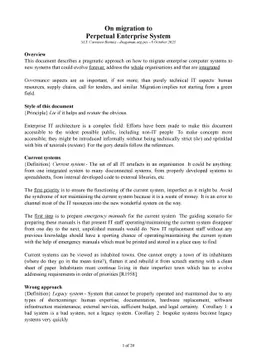 On migration to Perpetual Enterprise System