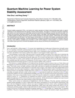 Noise-Resilient Quantum Machine Learning for Stability Assessment of
  Power Systems