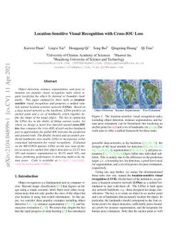 Location-Sensitive Visual Recognition with Cross-IOU Loss