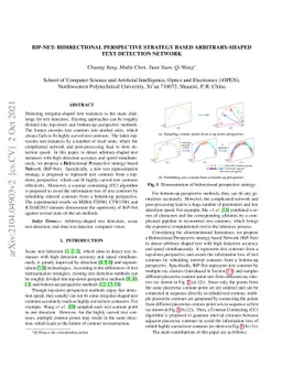 BiP-Net: Bidirectional Perspective Strategy based Arbitrary-Shaped Text
  Detection Network