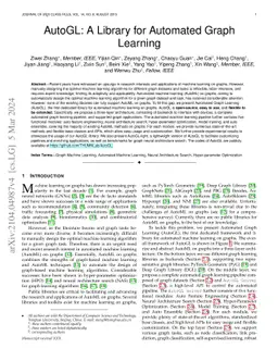 AutoGL: A Library for Automated Graph Learning