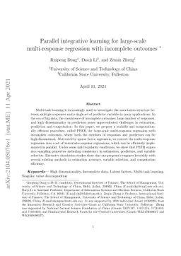 Parallel integrative learning for large-scale multi-response regression
  with incomplete outcomes