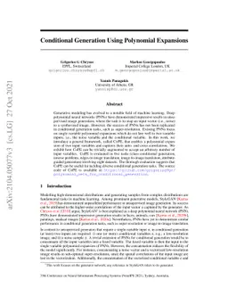 CoPE: Conditional image generation using Polynomial Expansions