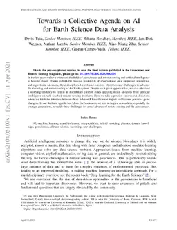 Towards a Collective Agenda on AI for Earth Science Data Analysis
