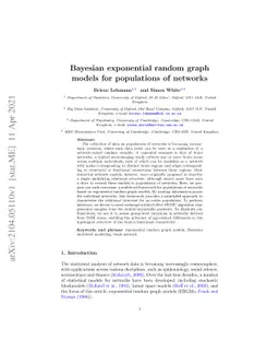 Bayesian exponential random graph models for populations of networks