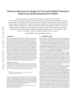 Software-Hardware Co-design for Fast and Scalable Training of Deep
  Learning Recommendation Models