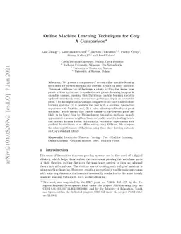 Online Machine Learning Techniques for Coq: A Comparison