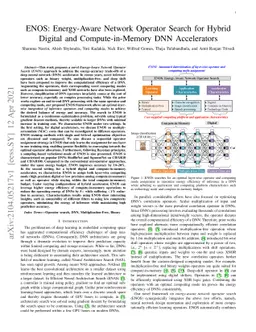 ENOS: Energy-Aware Network Operator Search for Hybrid Digital and
  Compute-in-Memory DNN Accelerators