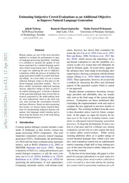 Estimating Subjective Crowd-Evaluations as an Additional Objective to
  Improve Natural Language Generation