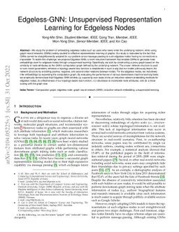 Edgeless-GNN: Unsupervised Representation Learning for Edgeless Nodes