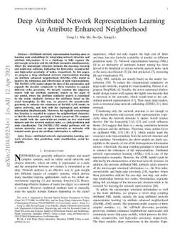 Deep Attributed Network Representation Learning via Attribute Enhanced
  Neighborhood