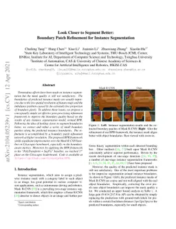 Look Closer to Segment Better: Boundary Patch Refinement for Instance
  Segmentation