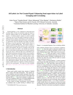 All Labels Are Not Created Equal: Enhancing Semi-supervision via Label
  Grouping and Co-training