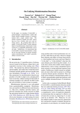 On Unifying Misinformation Detection