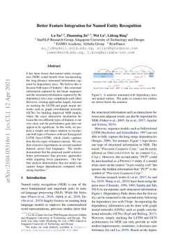 Better Feature Integration for Named Entity Recognition