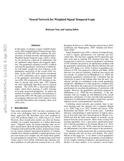 Neural Network for Weighted Signal Temporal Logic