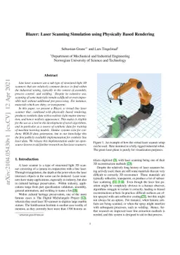 Blazer: Laser Scanning Simulation using Physically Based Rendering