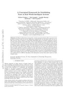 A Conceptual Framework for Establishing Trust in Real World Intelligent
  Systems