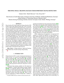 Trusting small training dataset for supervised change detection