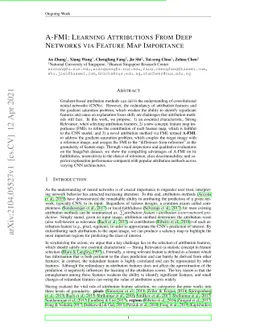 A-FMI: Learning Attributions from Deep Networks via Feature Map
  Importance