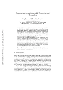 Consequence-aware Sequential Counterfactual Generation