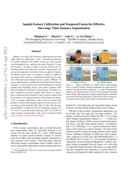 Spatial Feature Calibration and Temporal Fusion for Effective One-stage
  Video Instance Segmentation