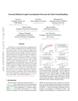Towards Efficient Graph Convolutional Networks for Point Cloud Handling