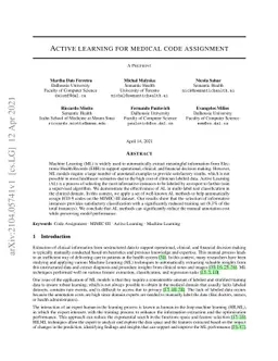 Active learning for medical code assignment