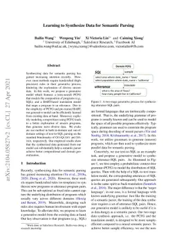 Learning to Synthesize Data for Semantic Parsing