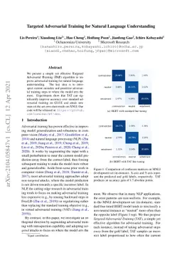 Targeted Adversarial Training for Natural Language Understanding