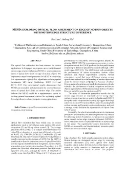MESD: Exploring Optical Flow Assessment on Edge of Motion Objects with
  Motion Edge Structure Difference