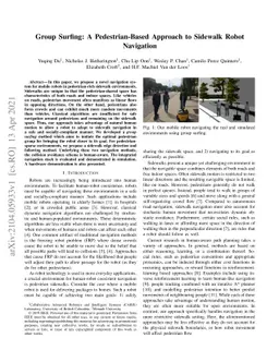 Group Surfing: A Pedestrian-Based Approach to Sidewalk Robot Navigation