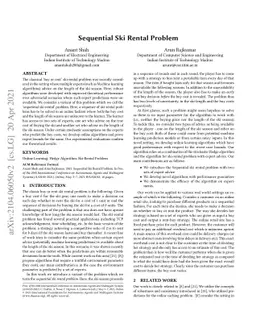 Sequential Ski Rental Problem