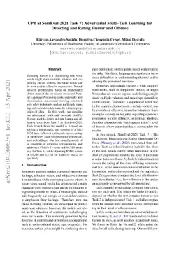 UPB at SemEval-2021 Task 7: Adversarial Multi-Task Learning for
  Detecting and Rating Humor and Offense