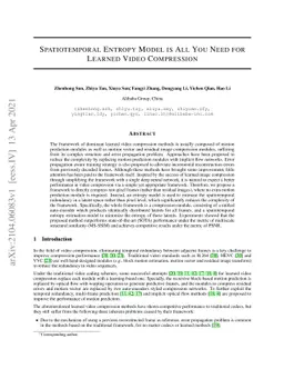 Spatiotemporal Entropy Model is All You Need for Learned Video
  Compression